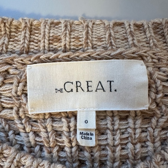 THE GREAT. The Dusk Cardigan in Marled Sunset | Size 0 / XS - Picture 11 of 14